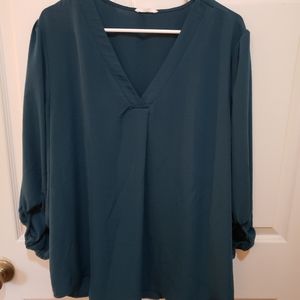 Mauricea Plus Size Blouse- blue